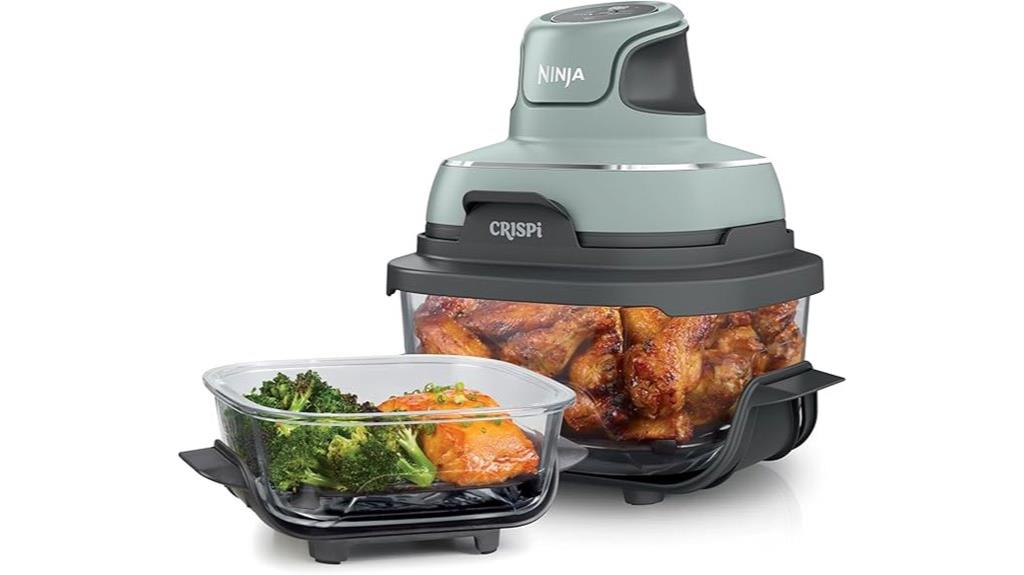 air fryer with glass containers