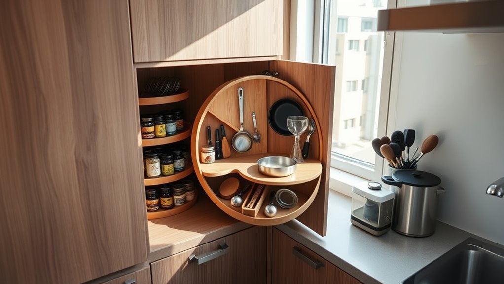 corner lazy susan storage