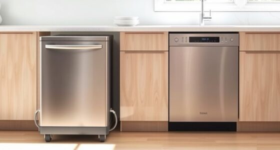 countertop vs installed dishwasher