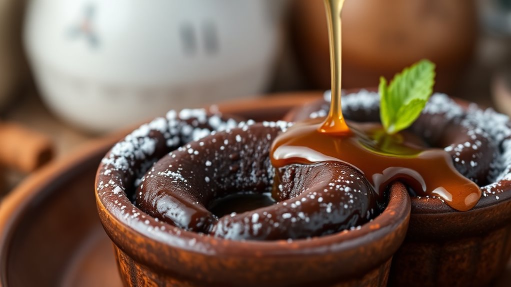 decadent sharing molten dessert