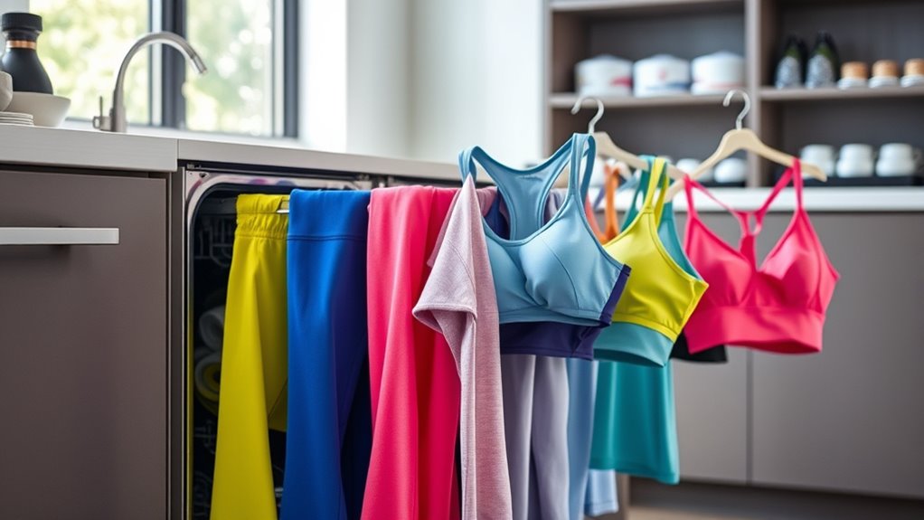 dishwasher cleaned workout gear