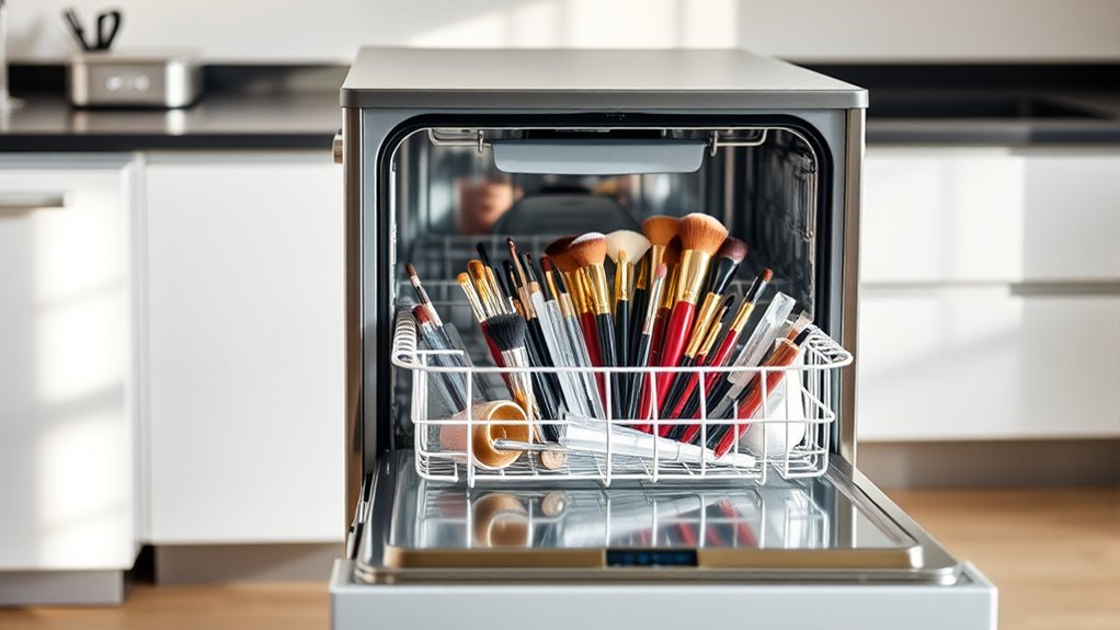 dishwasher cleaning for brushes