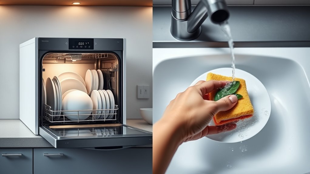 efficient water saving dishwashing
