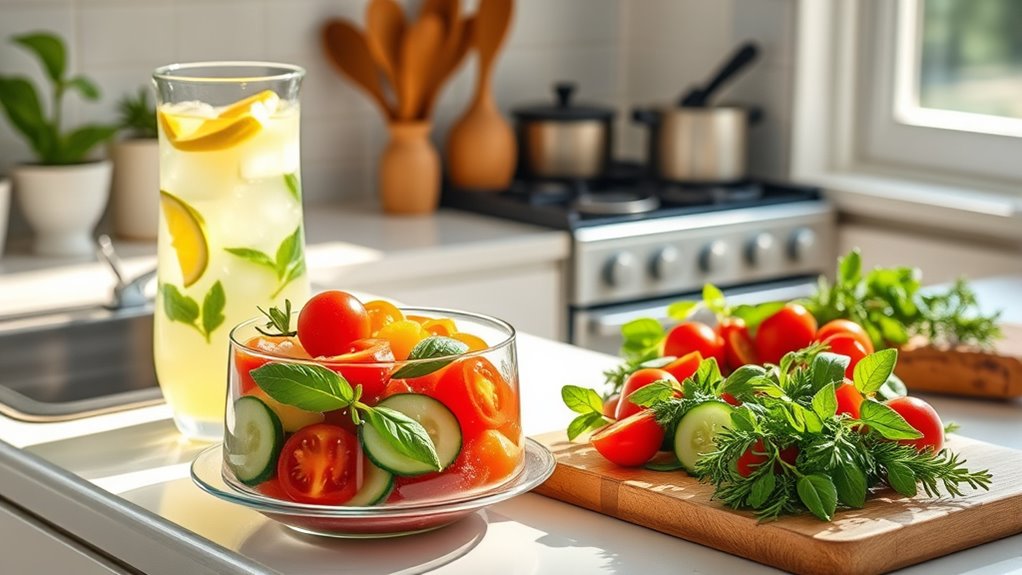fresh summer garden ingredients
