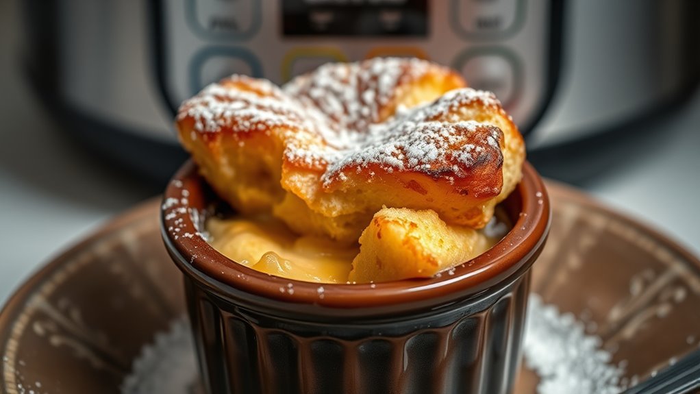 individual bread pudding servings