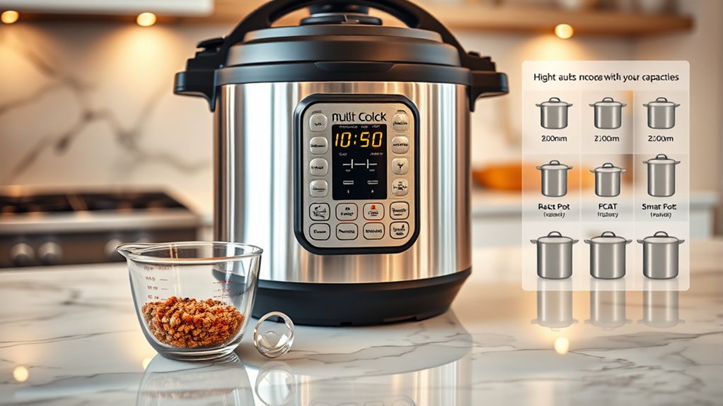 match multicooker capacity needs