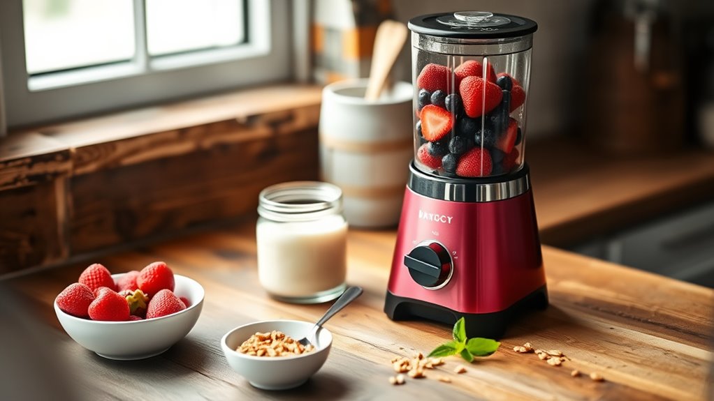 mini blender smoothie prep