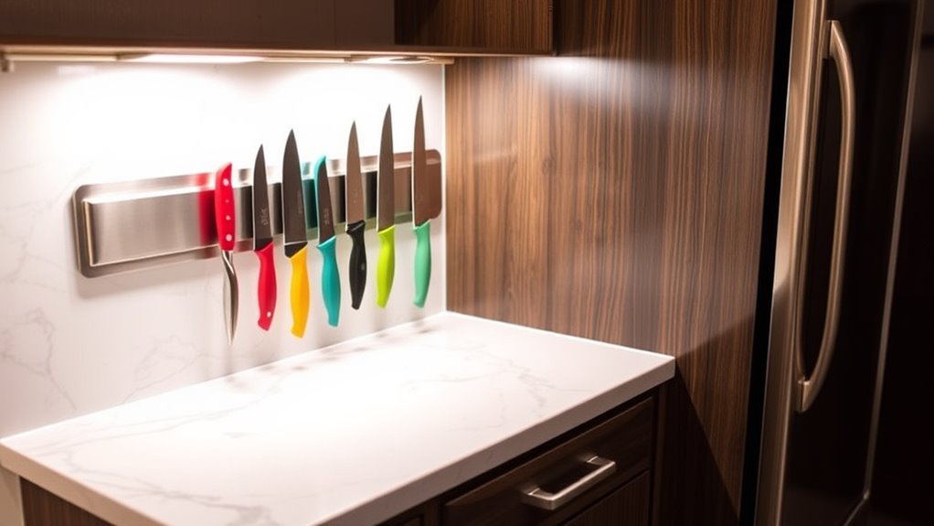 secure organized kitchen storage