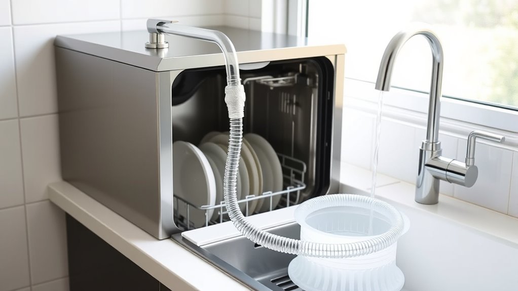 secure water and drain connections