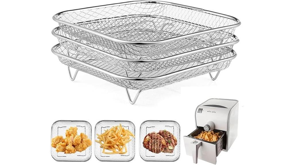 set of three square racks