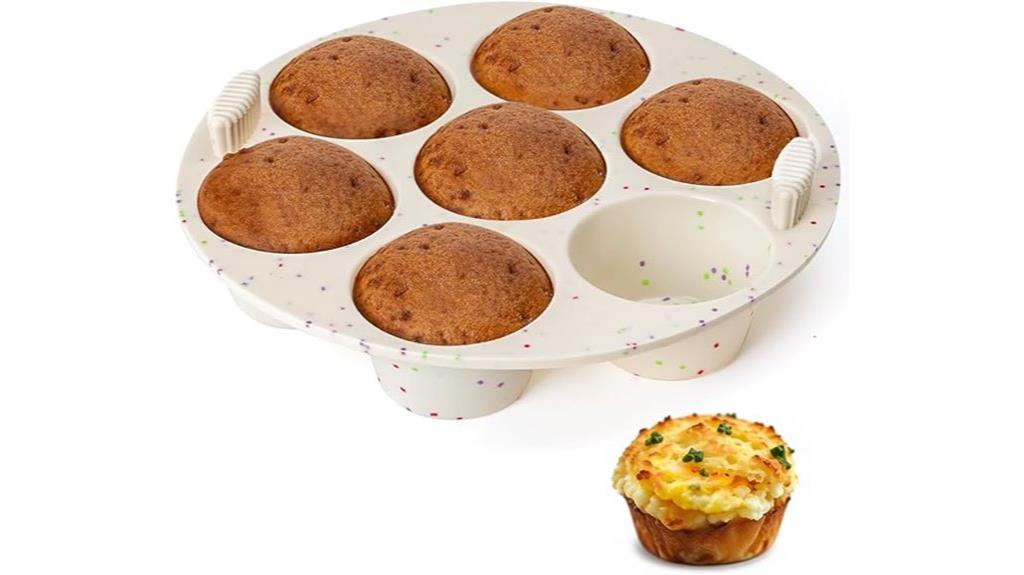 silicone muffin pan 7 cup