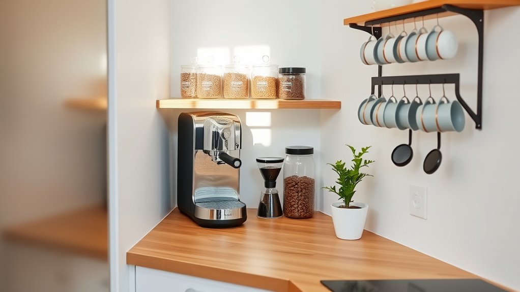 small kitchen coffee station