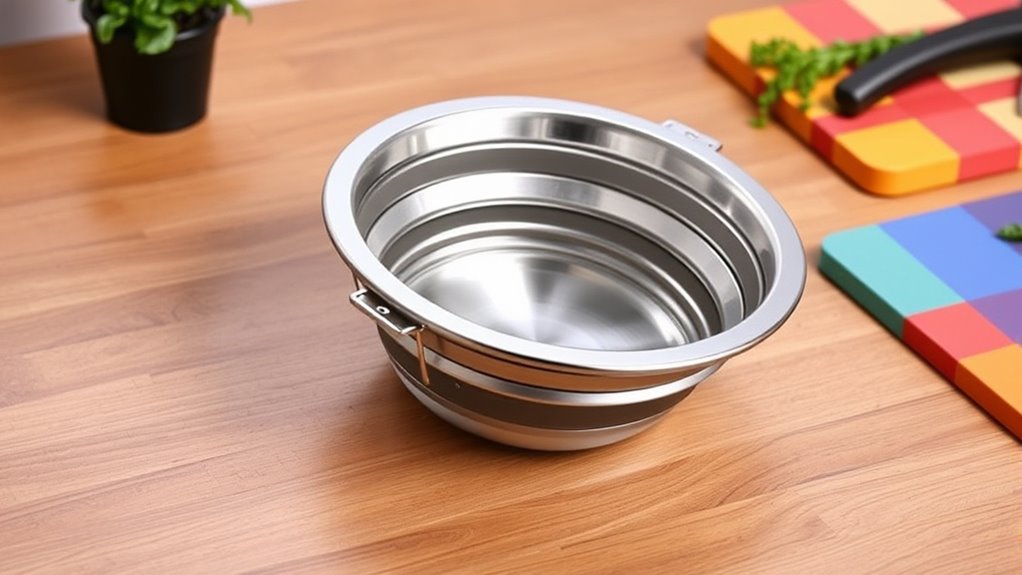space saving collapsible kitchen strainer