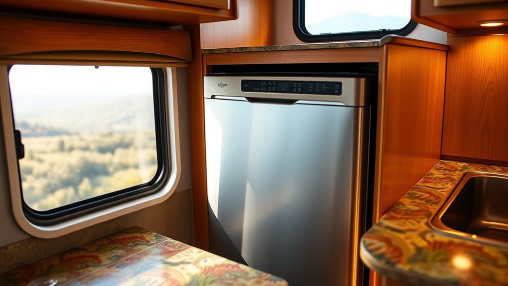 space saving rv dishwasher solution