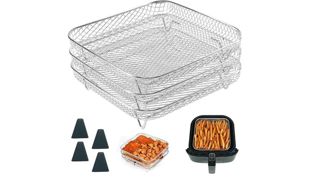 square stainless steel racks