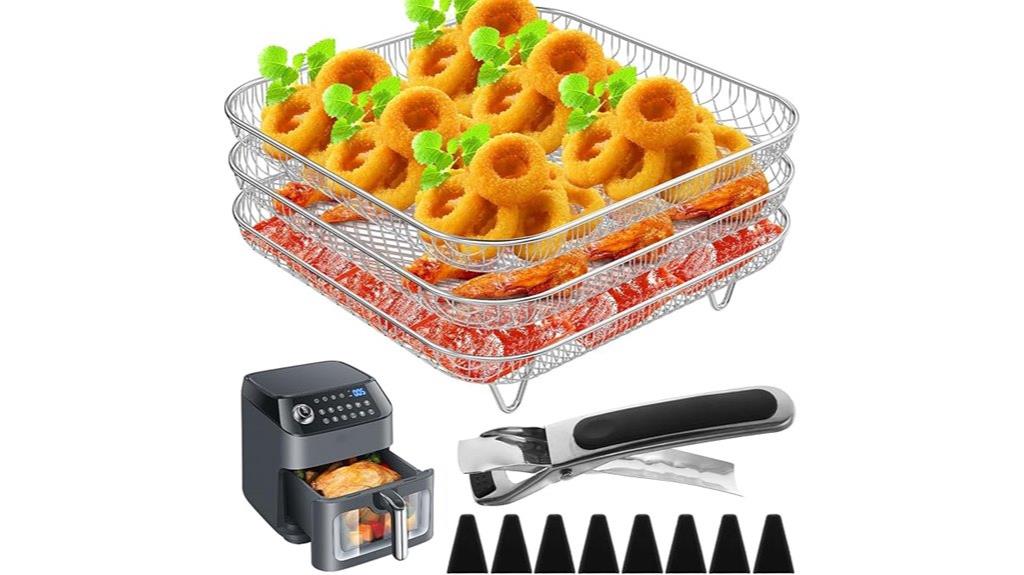 three tier square rack
