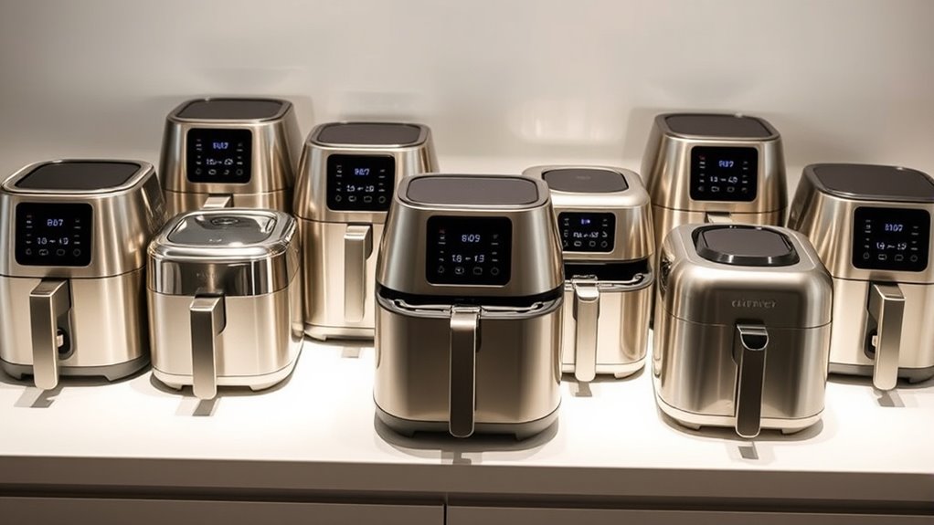 top mini steel air fryers