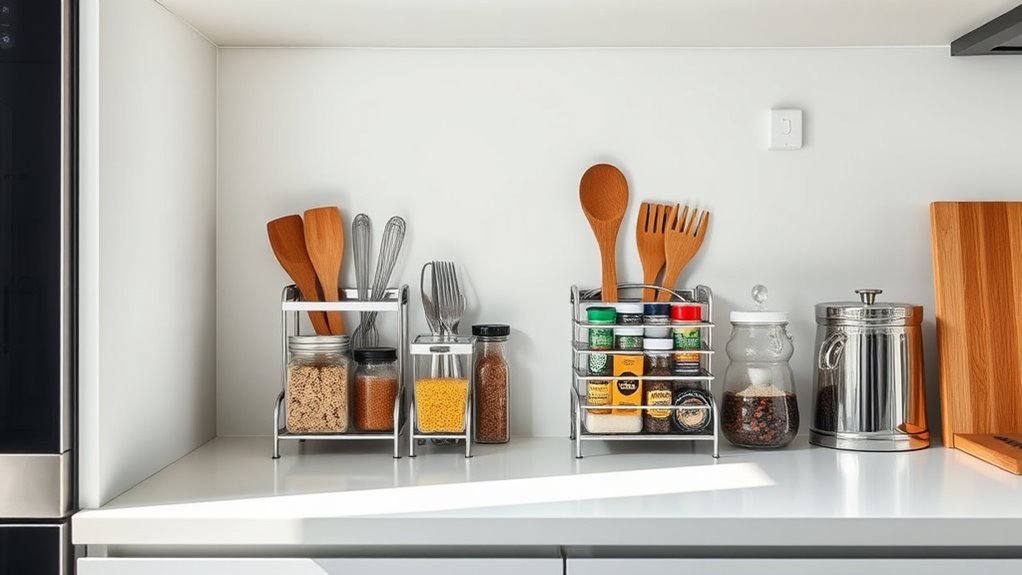 use storage caddies effectively