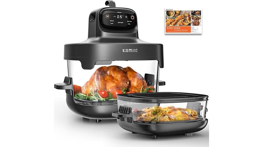 versatile portable glass air fryer