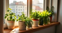 window herb garden setup