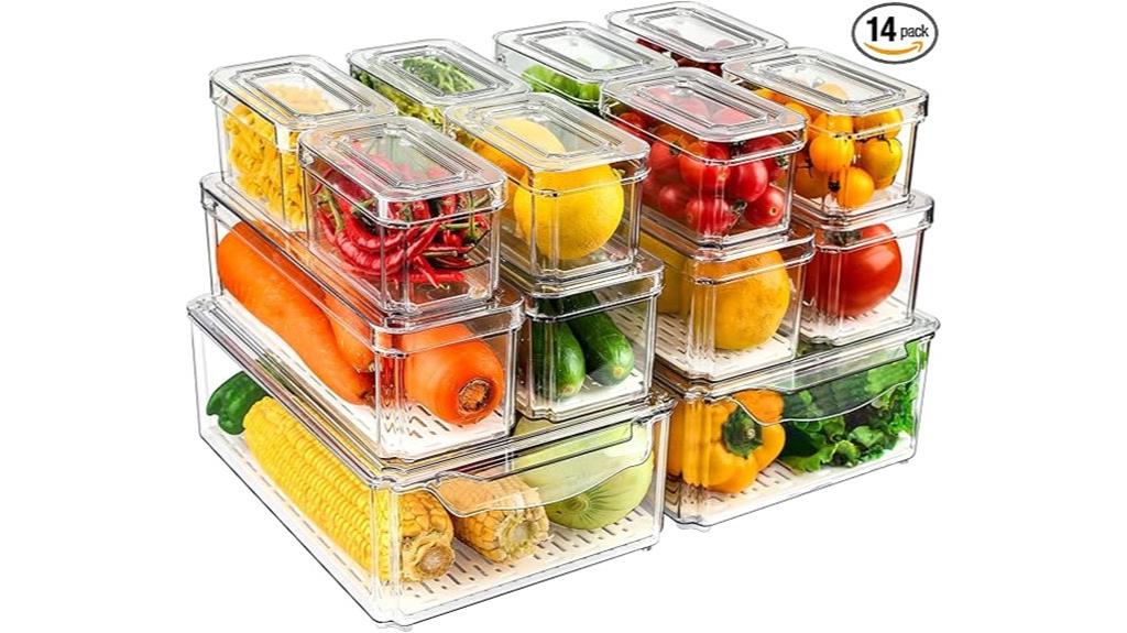 14 bpa free fridge bins