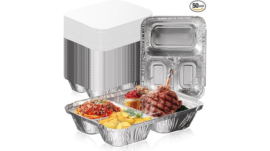 50 pack aluminum containers