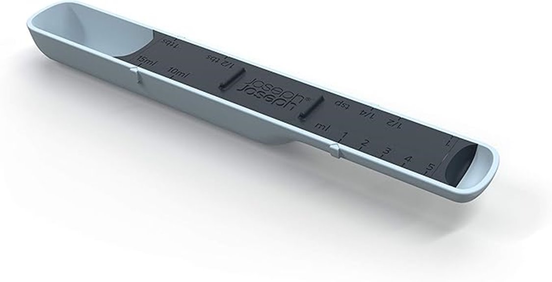 adjustable blue measuring spoon