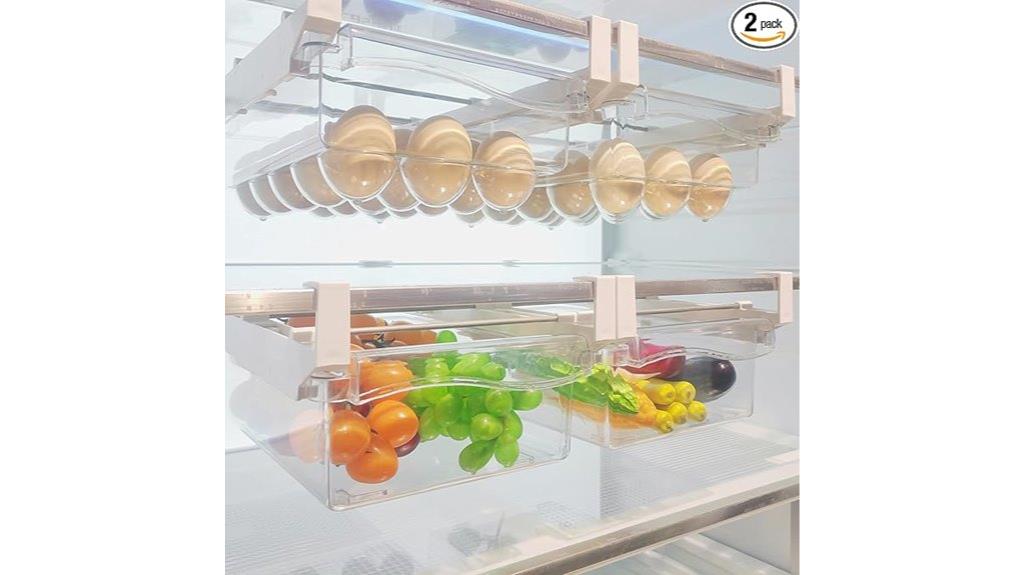 adjustable fridge drawer organizer