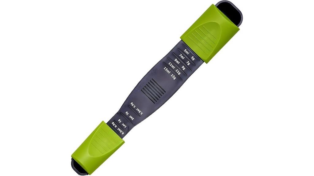 adjustable green measuring spoon