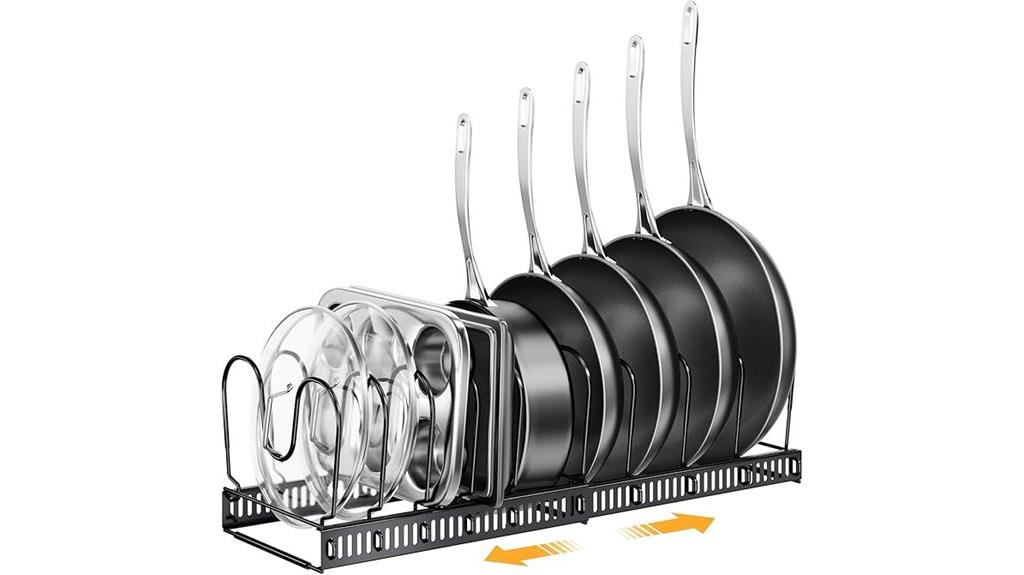 adjustable kitchen lid rack