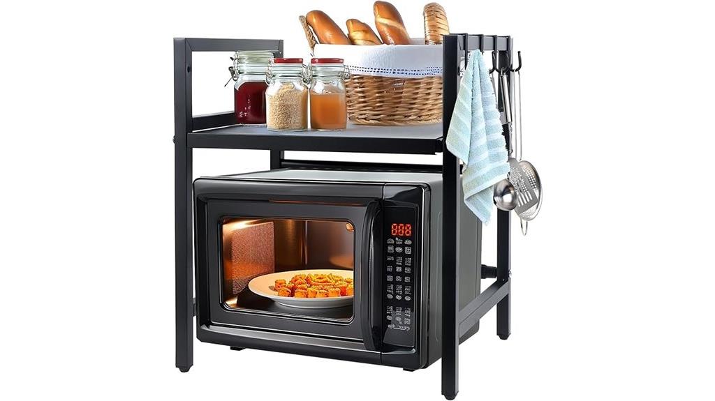adjustable microwave rack