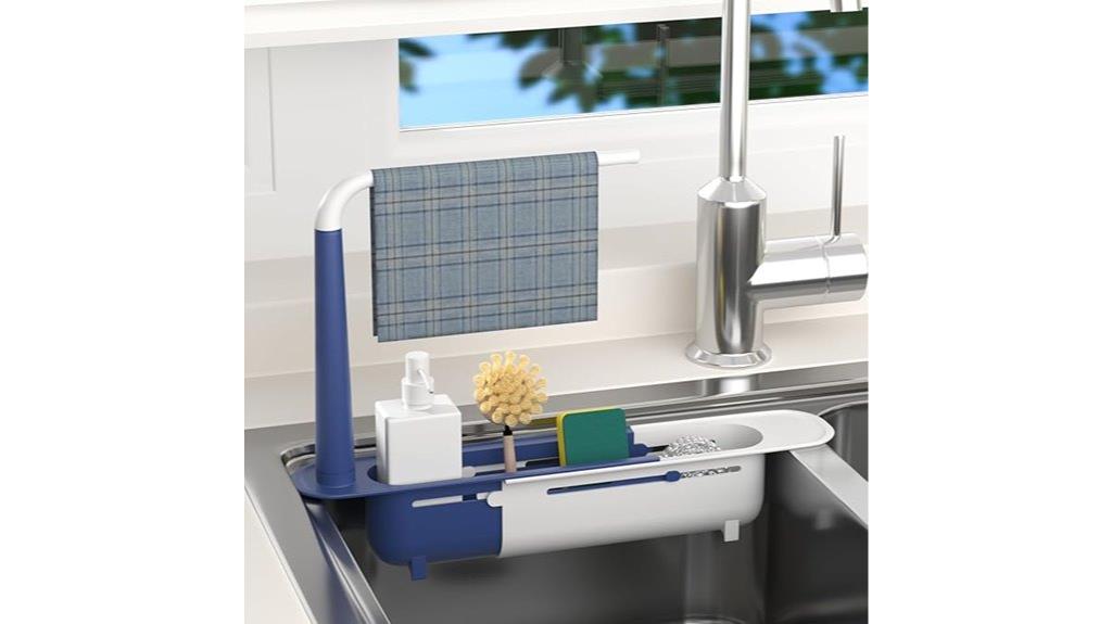 adjustable sink organizer rack
