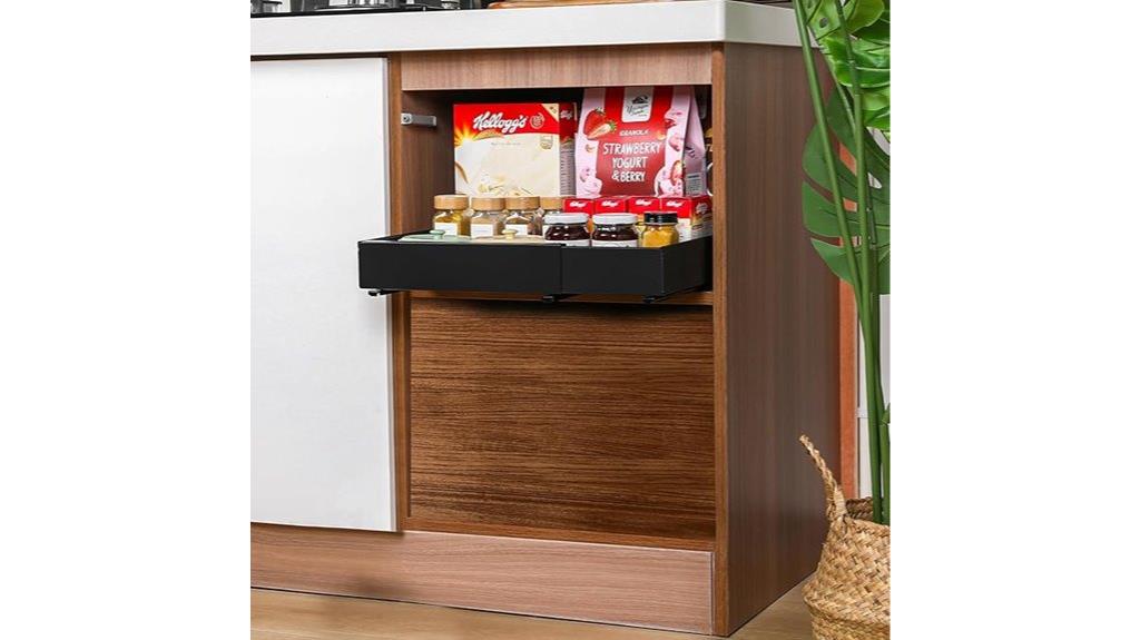 adjustable sliding cabinet organizer