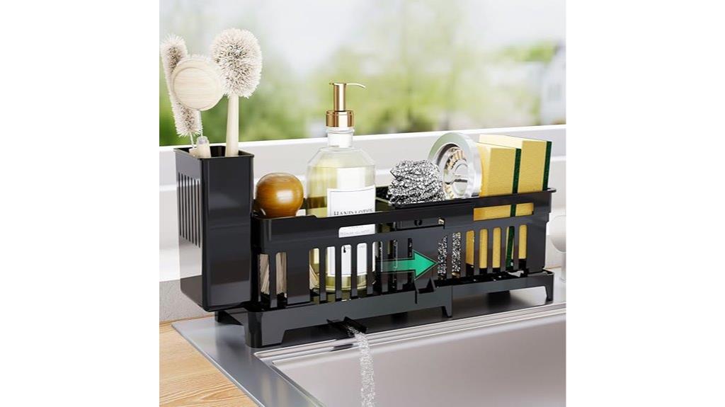 adjustable sponge holder with brush