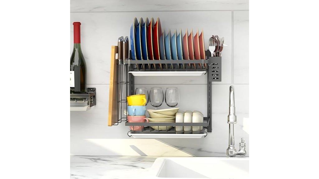 adjustable wall mounted drying rack