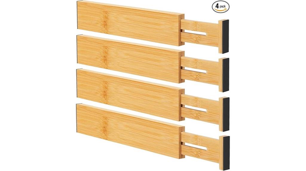 bamboo drawer organizer set