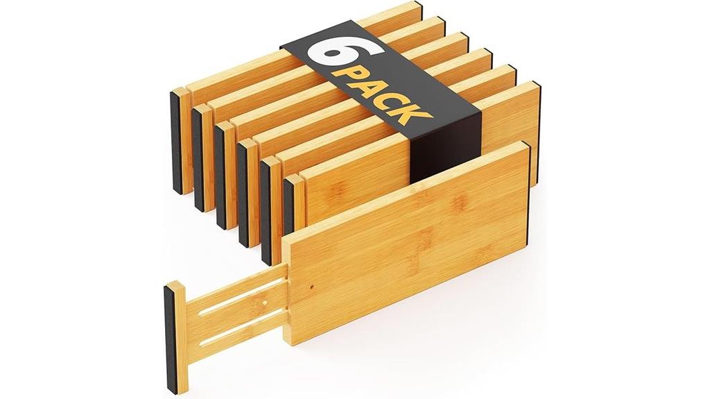bamboo drawer organizer set