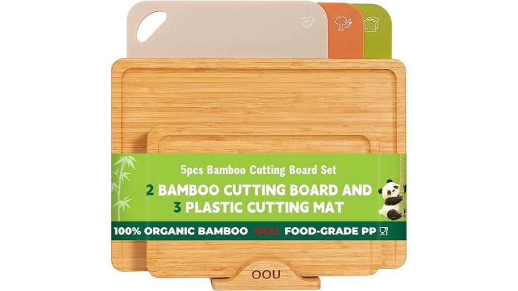 bamboo kitchen cutting set