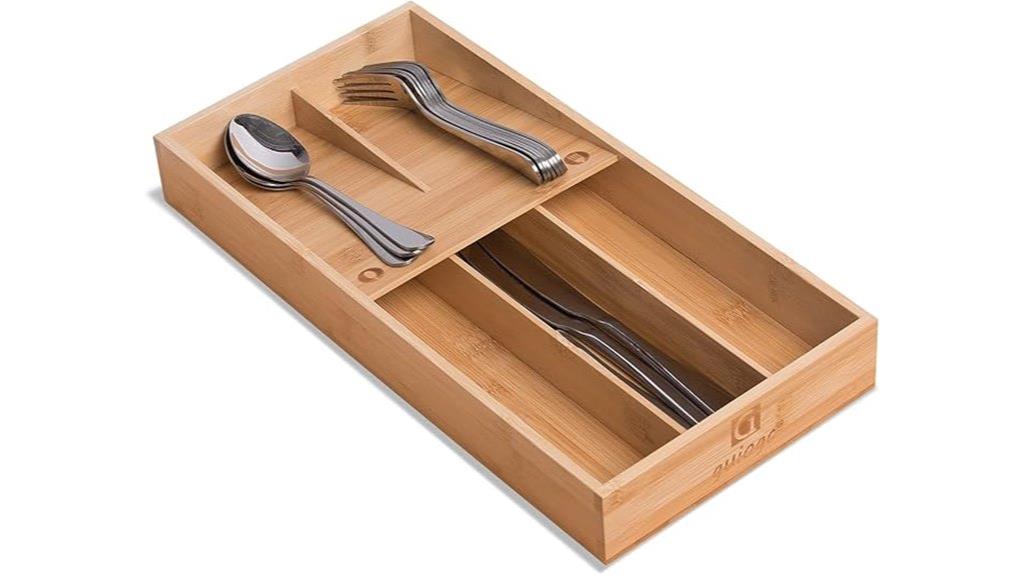 bamboo kitchen drawer organizer