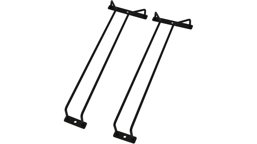 black 14 inch stemware rack