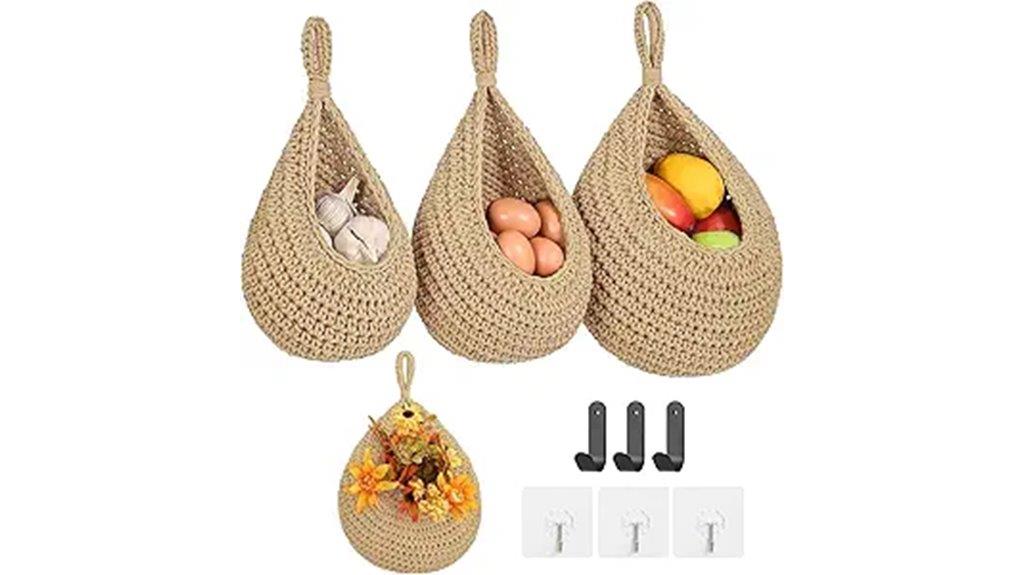 boho kitchen fruit baskets