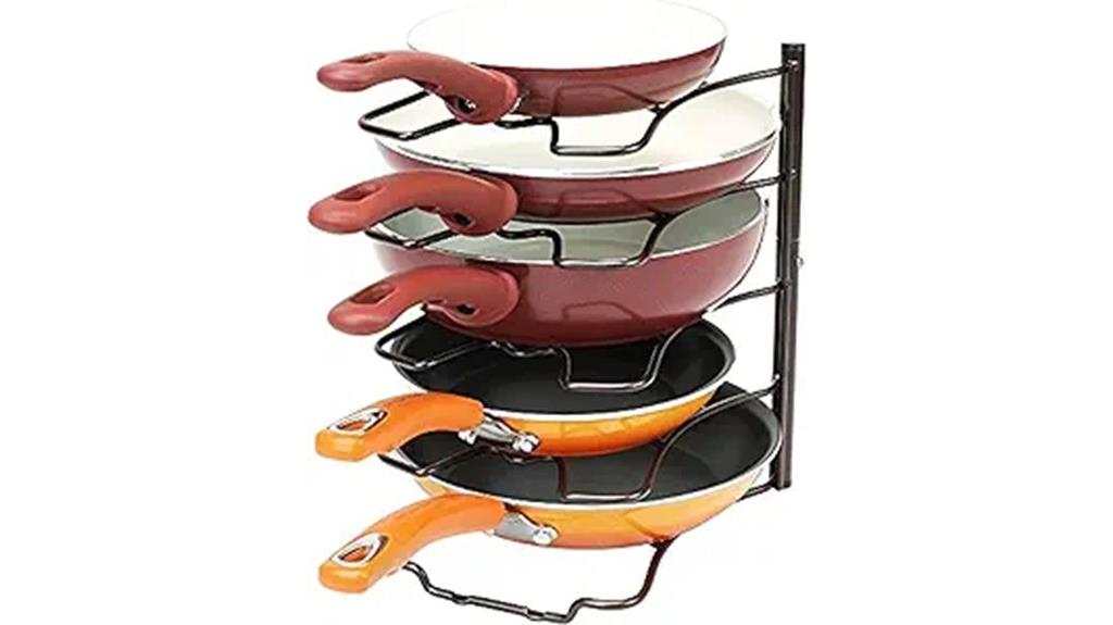 bronze kitchen pan organizer
