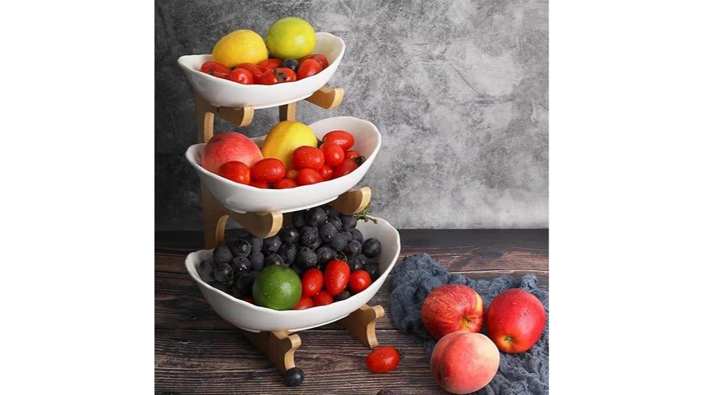 ceramic fruit bowl stand