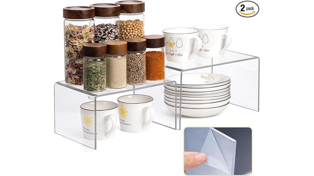 clear acrylic kitchen rack