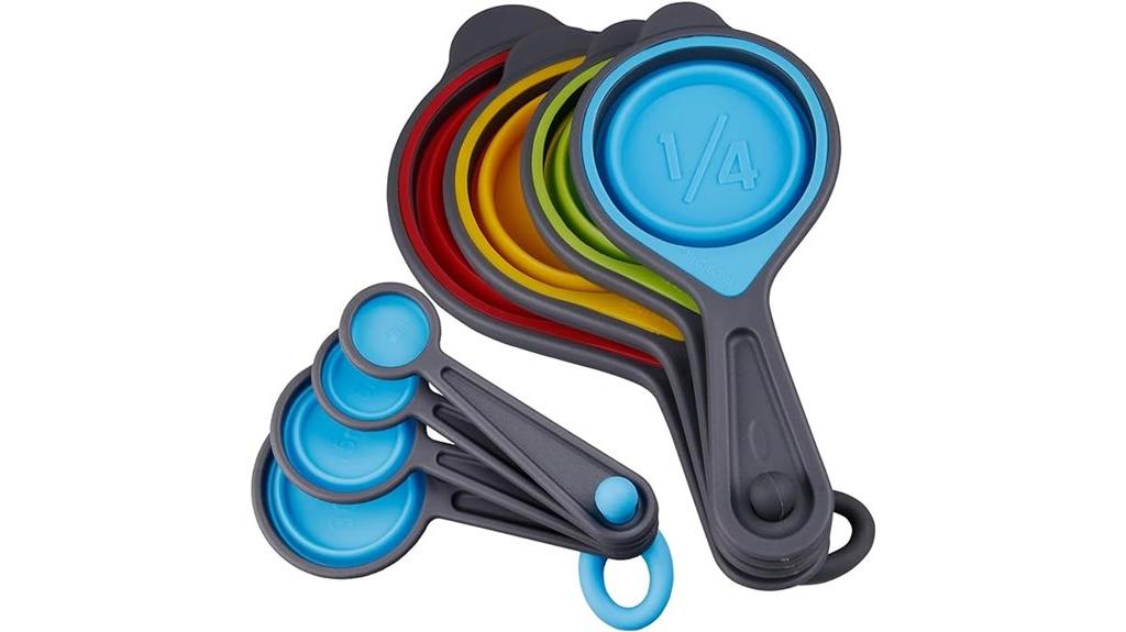 collapsible 8 piece measuring set