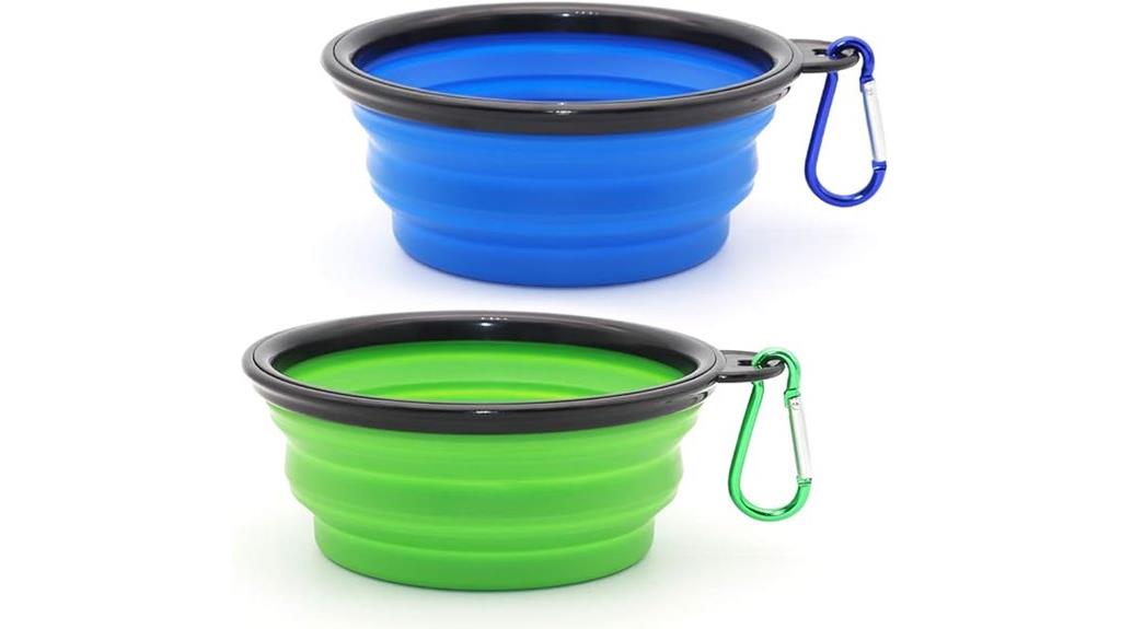 collapsible pet bowl duo