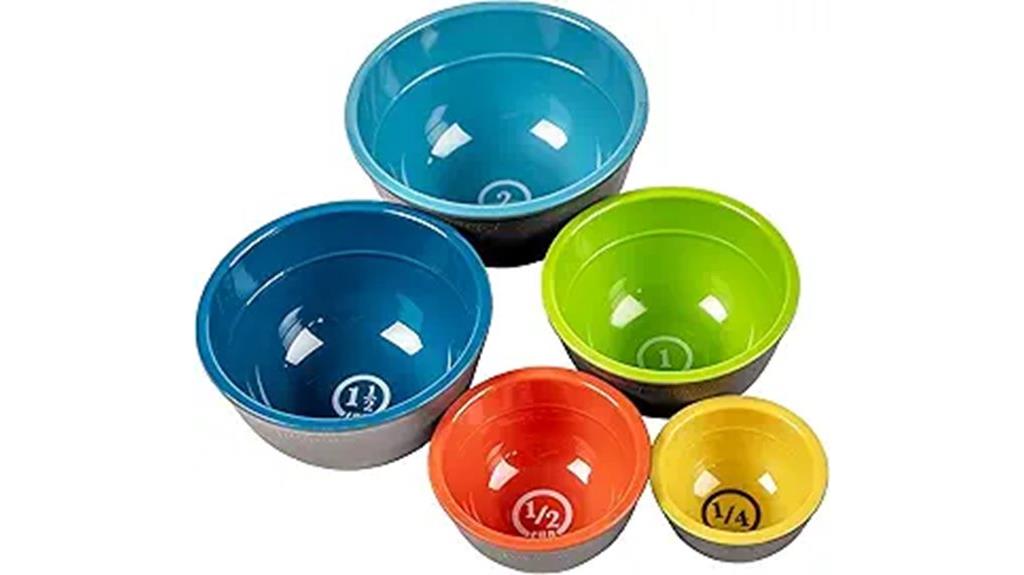 colorful two tone melamine bowls