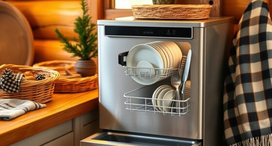 compact cabin dishwasher options