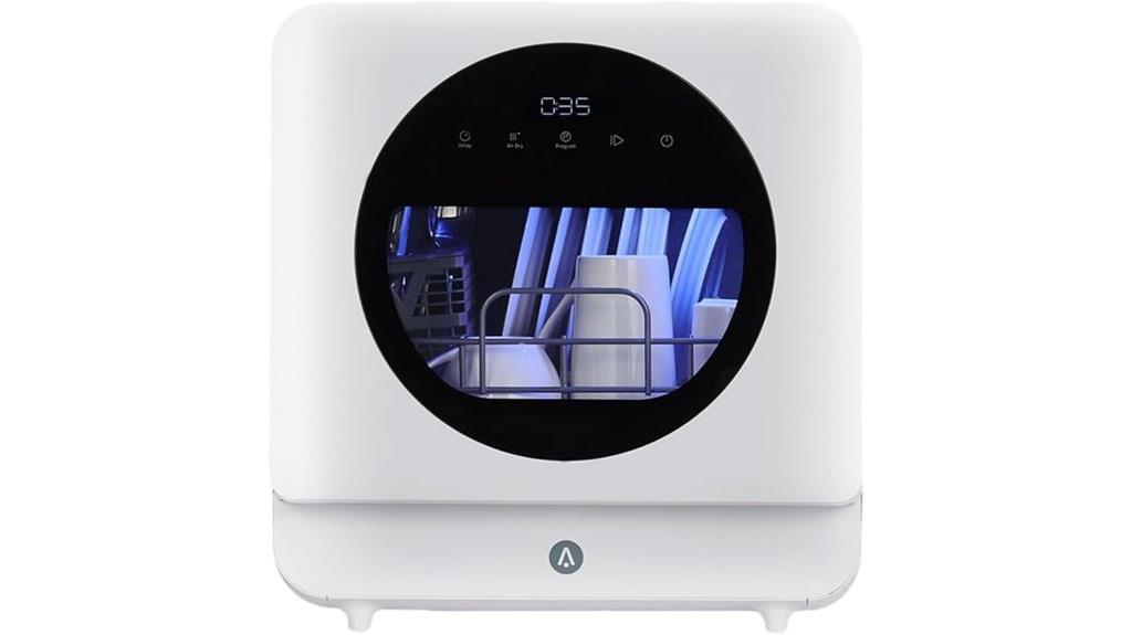 compact countertop dishwasher with water tank