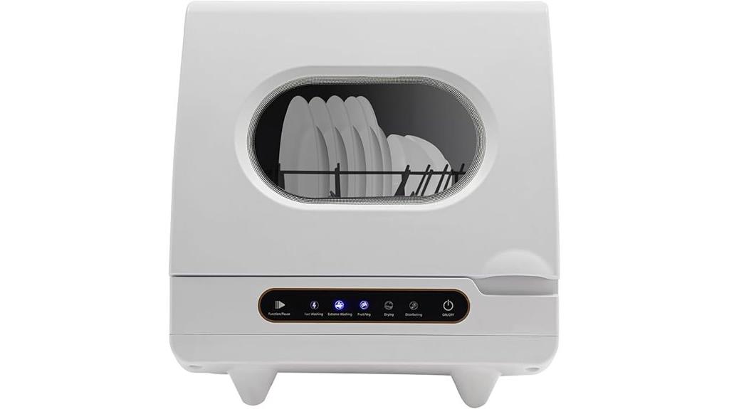 compact dishwasher with hoses